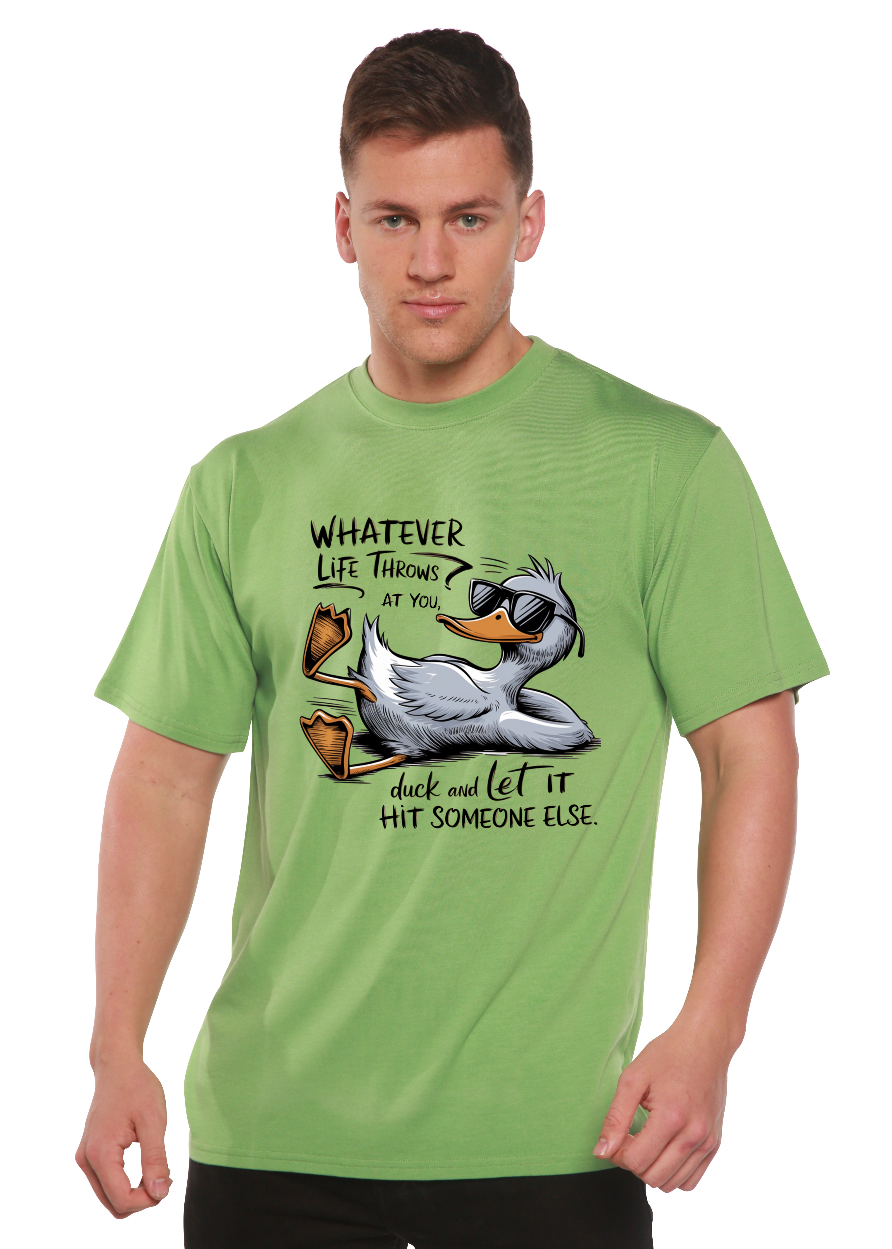 Whatever Life Throws at You Funny Unisex Bamboo/Cotton Graphic T-Shirt