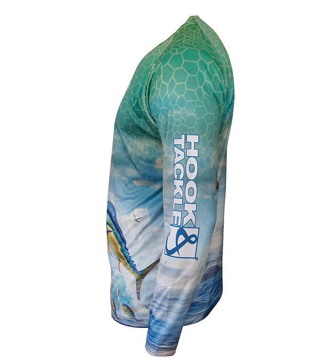 Herren Bull Dolphin Langarm-UV-Angelshirt