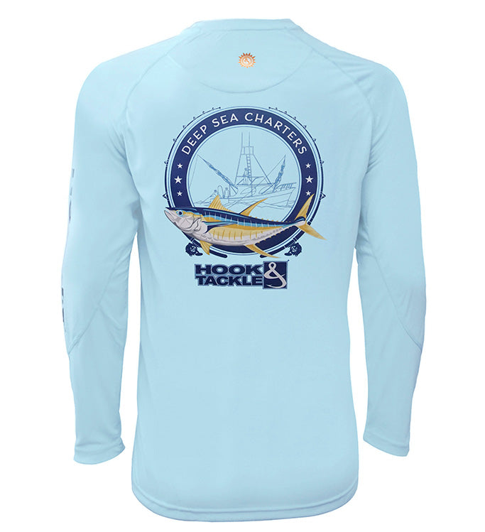 Herren Thunfisch Angelshirt Langarm UV-Schutz