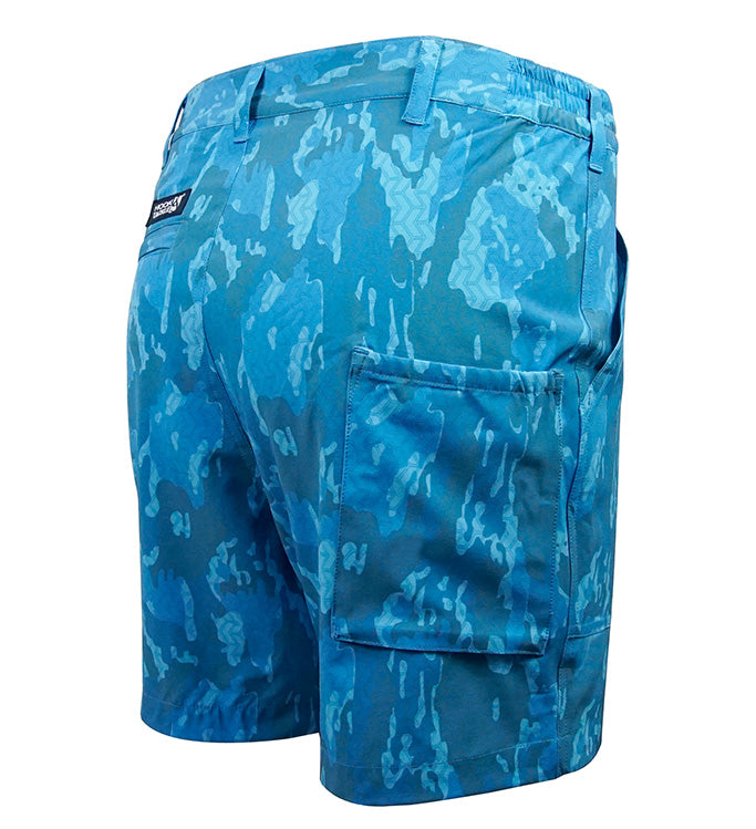 Leichte Stretch-Shorts für Herren mit Geo-Camo-Bierdosendesign