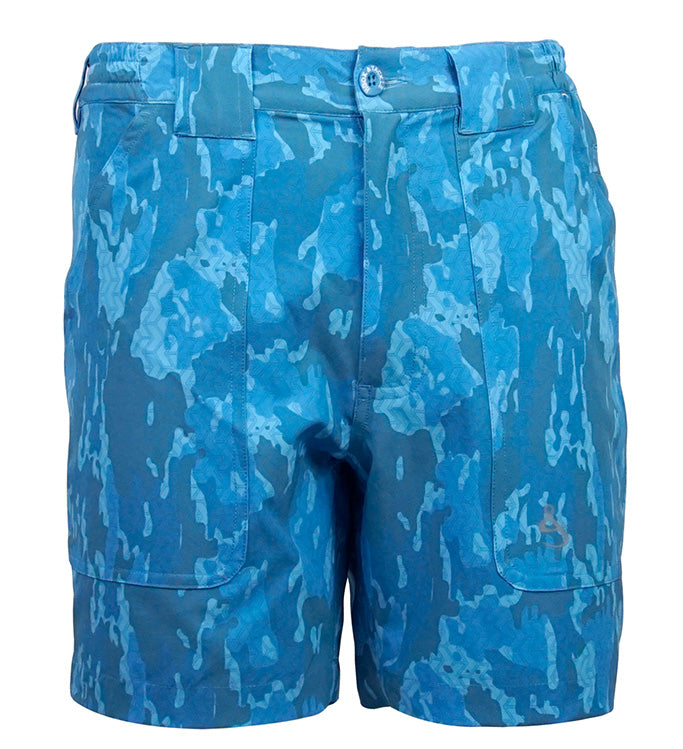 Leichte Stretch-Shorts für Herren mit Geo-Camo-Bierdosendesign