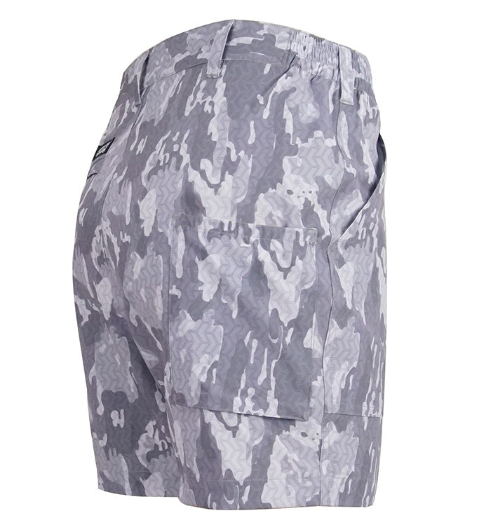 Leichte Stretch-Shorts für Herren mit Geo-Camo-Bierdosendesign