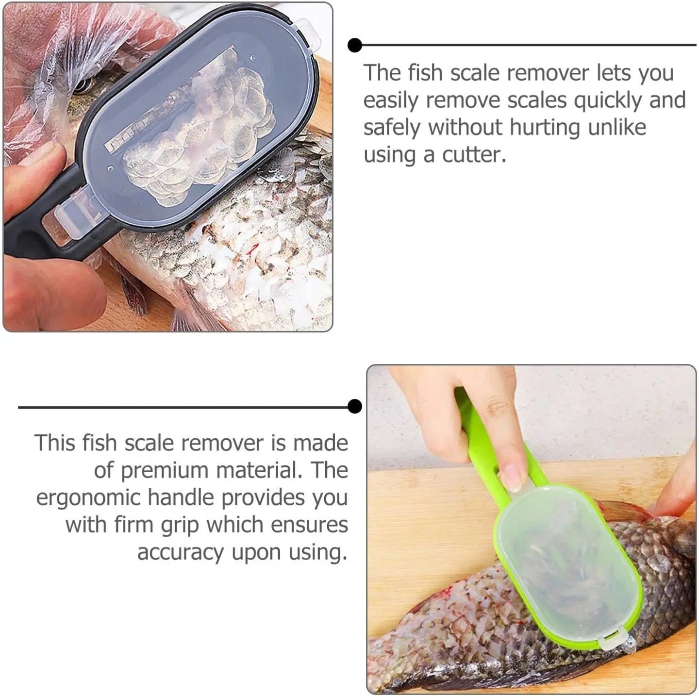 Strumenti da Pesca Squamatore Rimuovi Squame Spazzola per Pelle di Pesce Strumento per Pulire il Pesce Dispositivo per Raschiare le Squame Gadget da Cucina per la Cucina Domestica