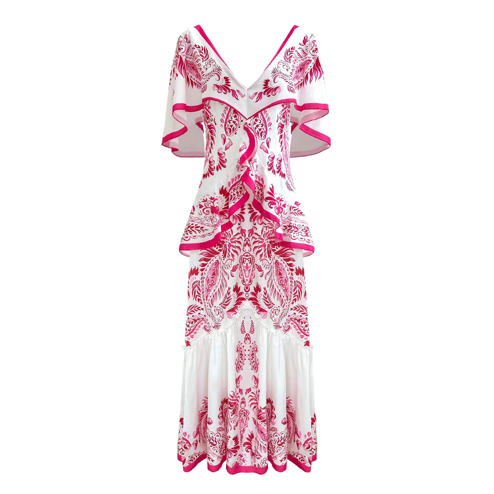 Vestiti lunghi eleganti da donna a maniche corte in saldo 2024, tinta unita stampata, cut-out, per feste, vestito che slancia per le vacanze, abbigliamento femminile