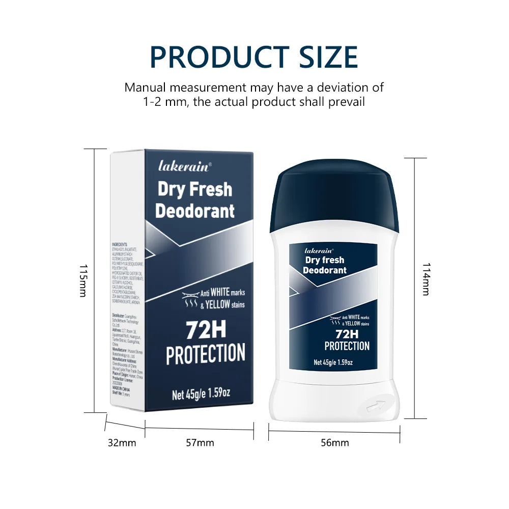 Herren Ganzkörper-Deodorant, Achselschweiß-Deo-Creme für Männer, Deodorant entfernt Achselgeruch und Schweiß, langanhaltendes Aroma, Hautpflege