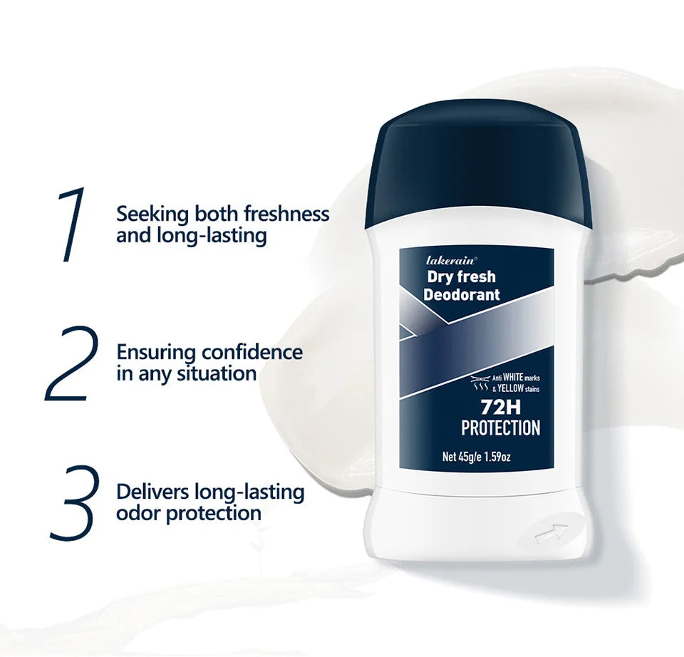 Herren Ganzkörper-Deodorant, Achselschweiß-Deo-Creme für Männer, Deodorant entfernt Achselgeruch und Schweiß, langanhaltendes Aroma, Hautpflege
