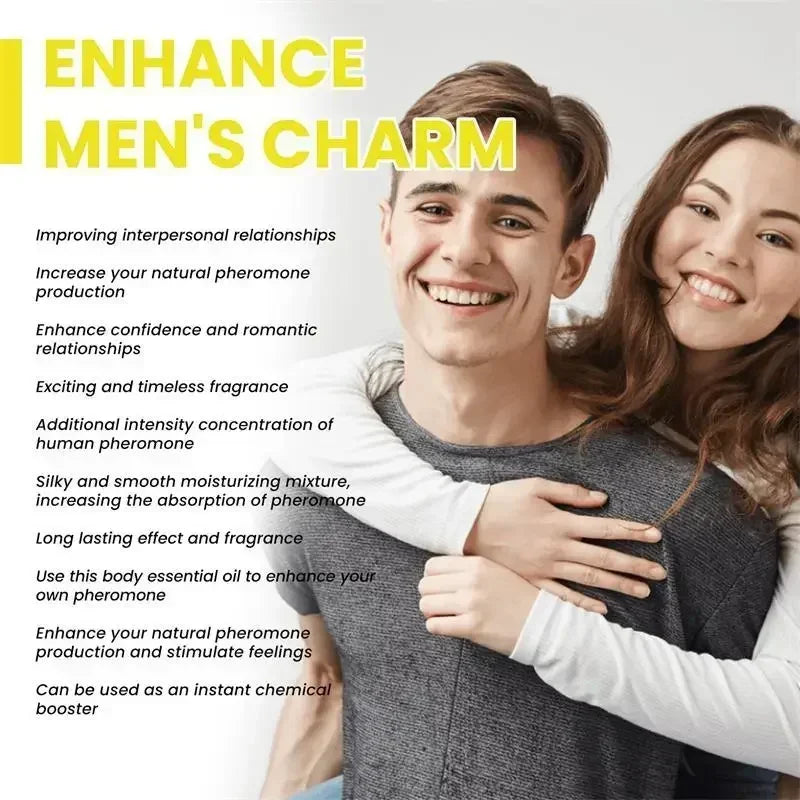 Olio Essenziale ai Feromoni da Uomo 10ml, Lunga Durata, Naturale, Rinfrescante, Essenza Profumata per il Corpo, Attira le Donne, Nuovi Profumi