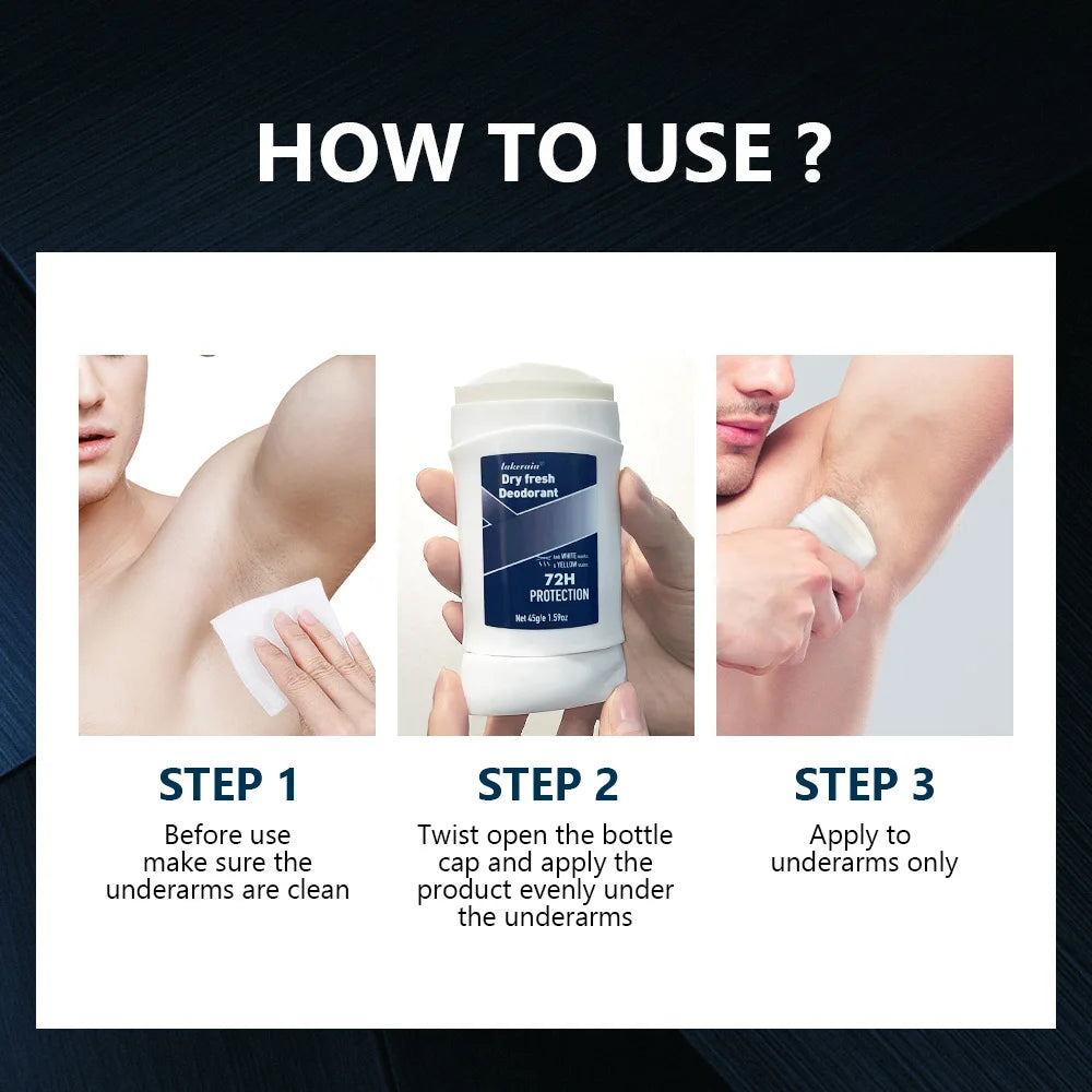 Herren Ganzkörper-Deodorant, Achselschweiß-Deo-Creme für Männer, Deodorant entfernt Achselgeruch und Schweiß, langanhaltendes Aroma, Hautpflege