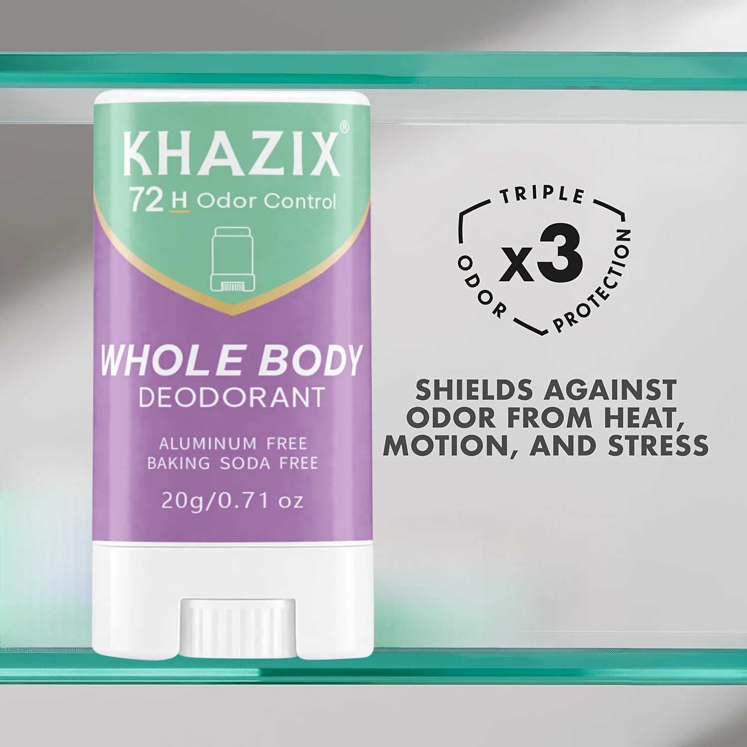 Deodorante universale da 20g per uomo e donna, senza alluminio, formula non unta, dimensioni compatte, adatto a tutti i tipi di pelle