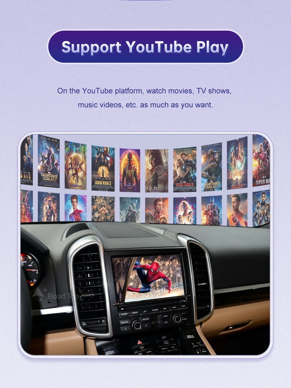 Road Top Wireless Carpaly für Porsche Macan Cayman Cayenne Panamera PCM 3.1 System unterstützt Android Auto Rückfahrkamera Airplay