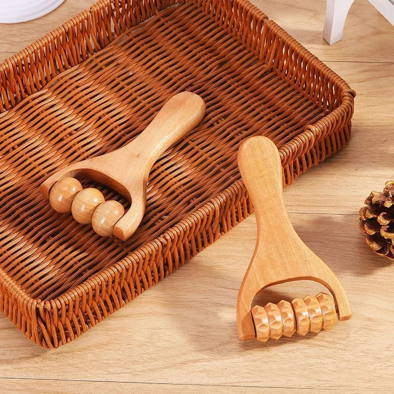 Gesichts-Massage-Tools-Set aus Holz, Gesichtsmodellierungswerkzeug, Hautpflege-Gesichtsmassagegerät, Schröpfen, Konturierungs-Gesichtsroller