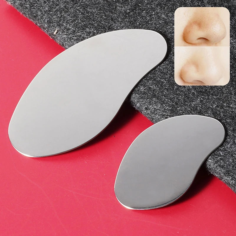 Strumenti di bellezza Rasoio per la pulizia del follicolo pilifero e dell'acne Spatola in acciaio inossidabile per punti neri Massaggio viso per la pelle Guasha Cura della pelle