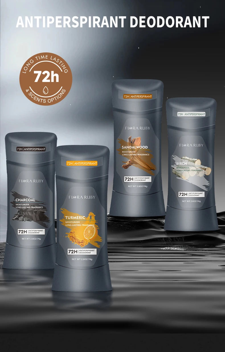 Deodorante all'Alluminio da Uomo Alta Resistenza Protezione dal Sudore 72H Protezione dagli Odori Freschezza 24/7 Profumo Duraturo, Profumo Pure Sport 74g