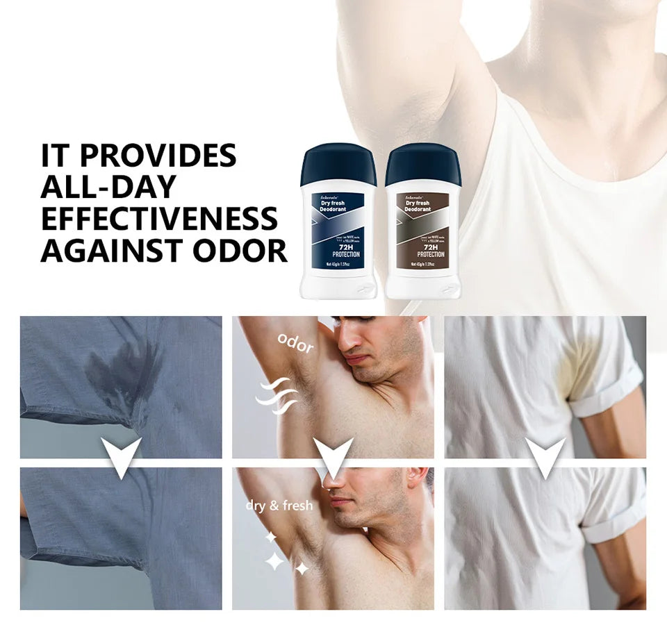 Herren Ganzkörper-Deodorant, Achselschweiß-Deo-Creme für Männer, Deodorant entfernt Achselgeruch und Schweiß, langanhaltendes Aroma, Hautpflege