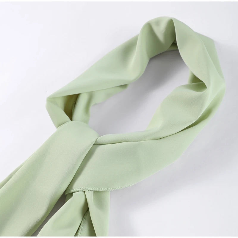 Elegante Abito Lungo con Nastro, Sciarpa Patchwork, Spacco Laterale, Abiti a Tubino per Donna, Top Estivi Gialli da Spiaggia, Abiti da Vacanza per Signora