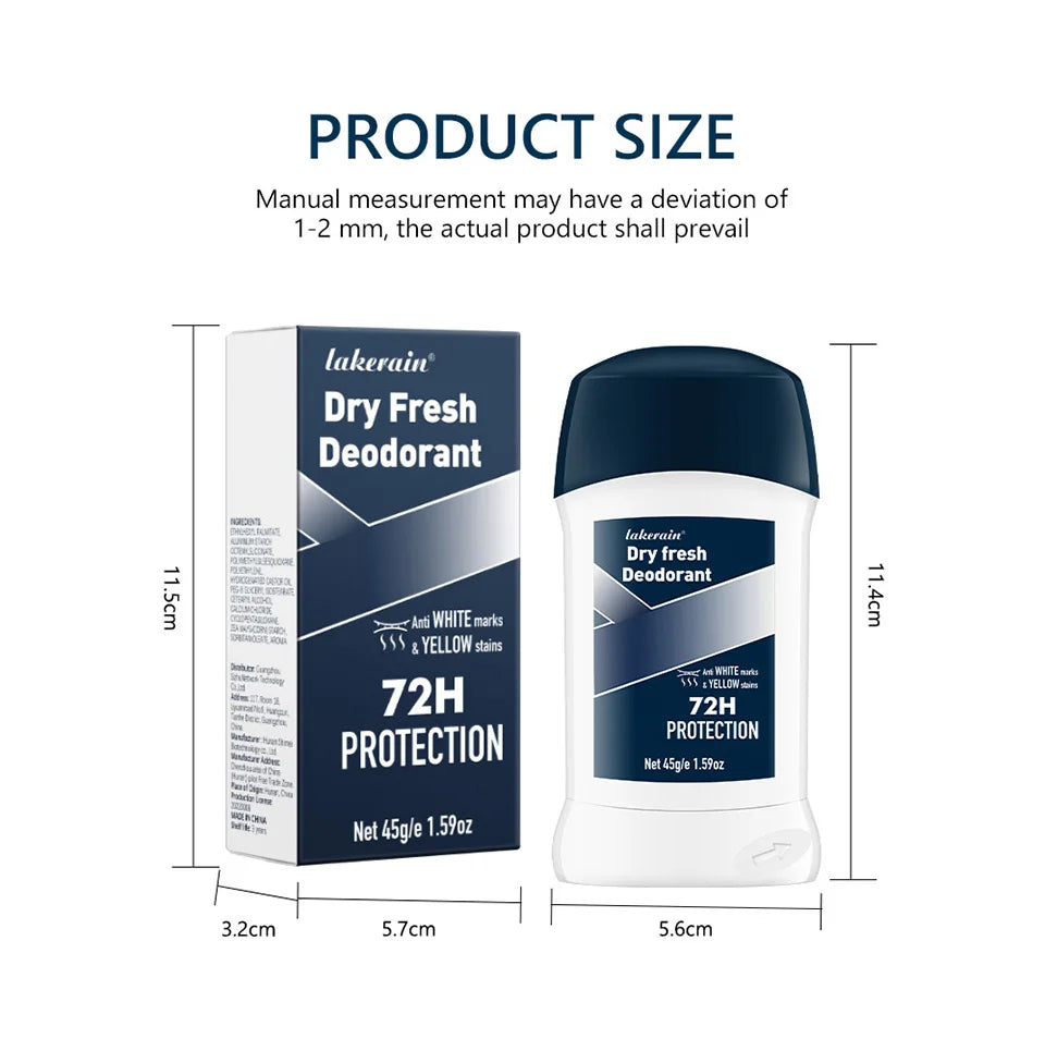 Herren Ganzkörper-Deodorant, Achselschweiß-Deo-Creme für Männer, Deodorant entfernt Achselgeruch und Schweiß, langanhaltendes Aroma, Hautpflege