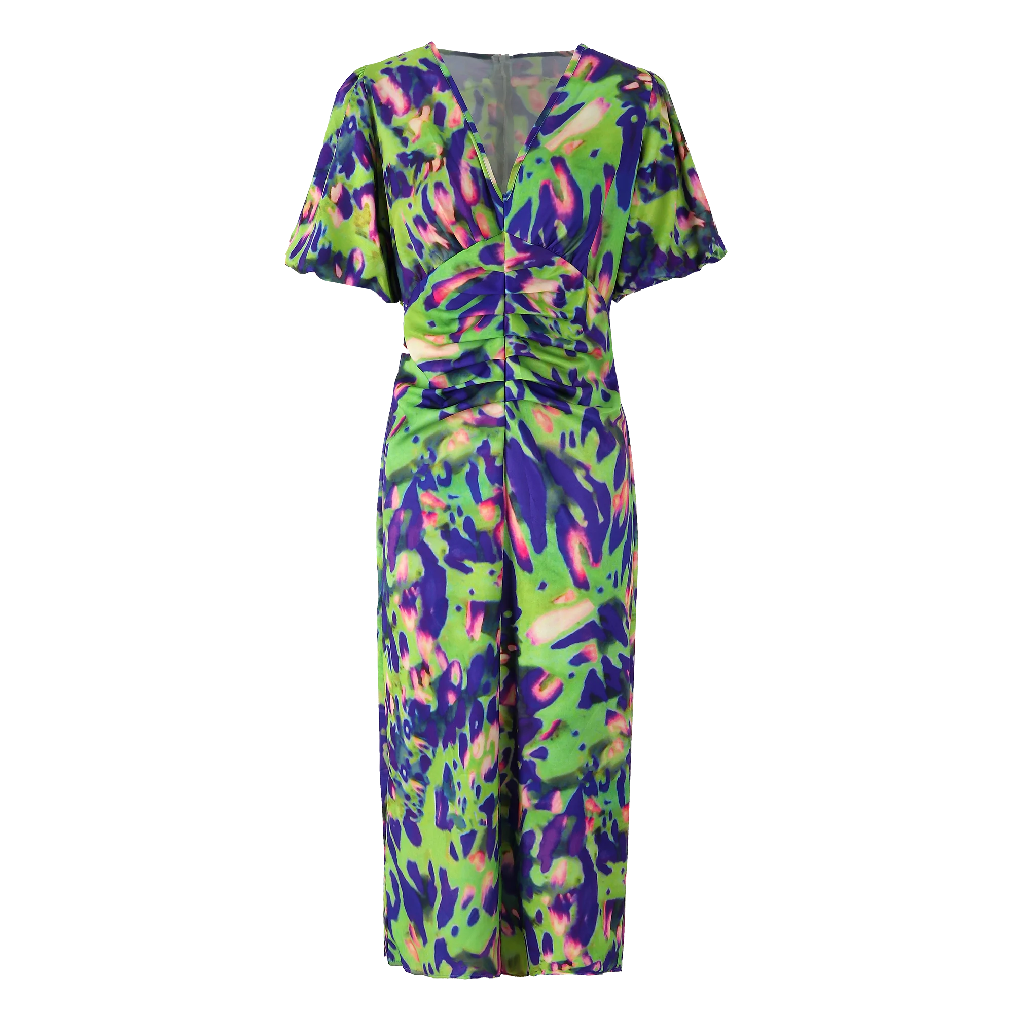 Vestiti lunghi eleganti da donna a maniche corte in saldo 2024, tinta unita stampata, cut-out, per feste, vestito che slancia per le vacanze, abbigliamento femminile