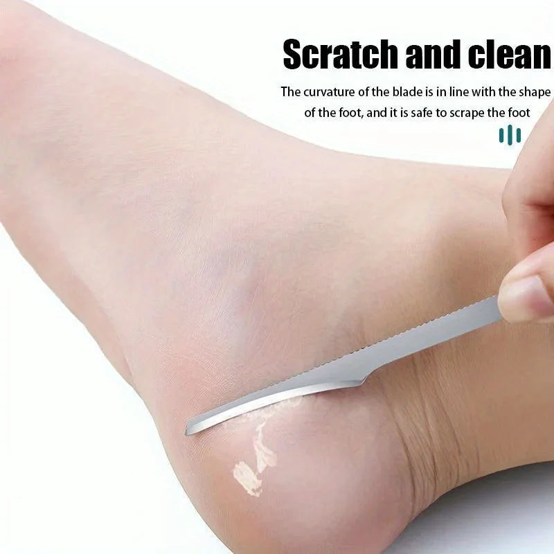 Set di strumenti per pedicure e manicure, rasoio per unghie dei piedi, coltello per pedicure, raspa per calli, lima per la rimozione della pelle morta, strumenti per la cura dei piedi
