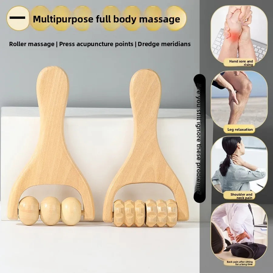 Gesichts-Massage-Tools-Set aus Holz, Gesichtsmodellierungswerkzeug, Hautpflege-Gesichtsmassagegerät, Schröpfen, Konturierungs-Gesichtsroller