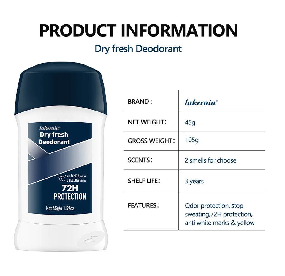 Herren Ganzkörper-Deodorant, Achselschweiß-Deo-Creme für Männer, Deodorant entfernt Achselgeruch und Schweiß, langanhaltendes Aroma, Hautpflege
