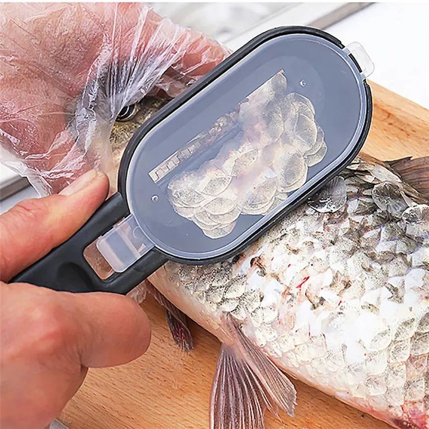 Strumenti da Pesca Squamatore Rimuovi Squame Spazzola per Pelle di Pesce Strumento per Pulire il Pesce Dispositivo per Raschiare le Squame Gadget da Cucina per la Cucina Domestica