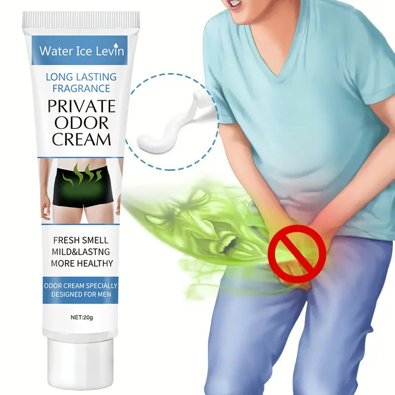 Men's Private Deodorant Cream - Long-Lasting Freshness and Smell Control, Gentle and Moisturizing, Designed for Men with Unique Smell - Keep Your Body Fresh and Confident All Day Long