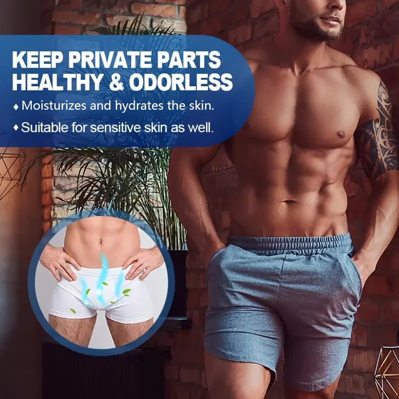 Men's Private Deodorant Cream - Long-Lasting Freshness and Smell Control, Gentle and Moisturizing, Designed for Men with Unique Smell - Keep Your Body Fresh and Confident All Day Long