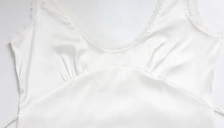 Ahagaga Abiti eleganti da donna in raso a tinta unita con scollo a V profondo, allacciatura, patchwork, abito da festa casual aderente, vestiti da donna