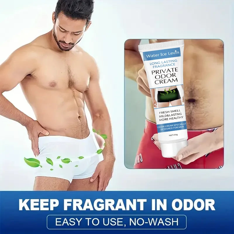 Men's Private Deodorant Cream - Long-Lasting Freshness and Smell Control, Gentle and Moisturizing, Designed for Men with Unique Smell - Keep Your Body Fresh and Confident All Day Long