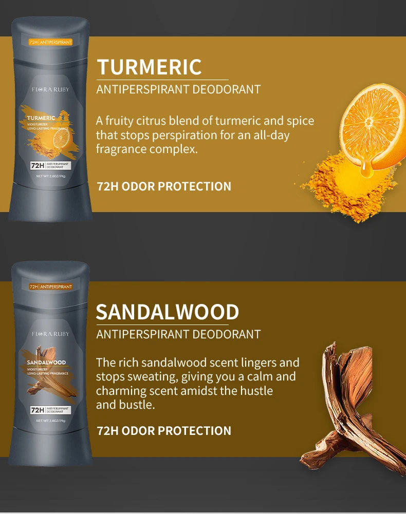 Deodorante all'Alluminio da Uomo Alta Resistenza Protezione dal Sudore 72H Protezione dagli Odori Freschezza 24/7 Profumo Duraturo, Profumo Pure Sport 74g