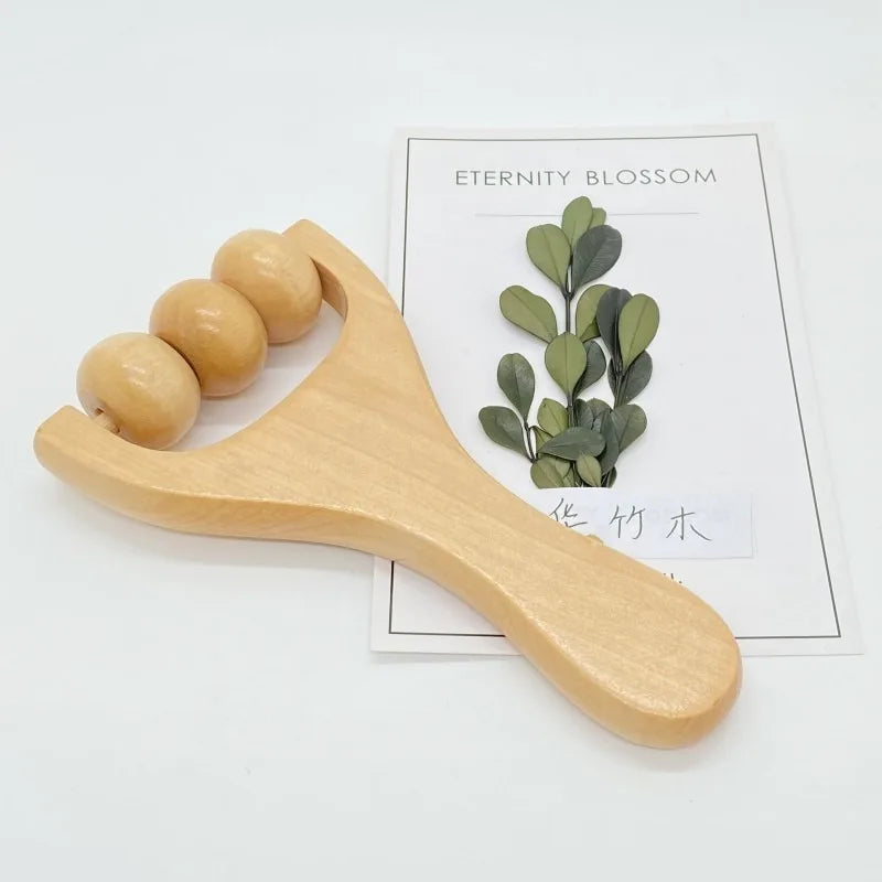 Gesichts-Massage-Tools-Set aus Holz, Gesichtsmodellierungswerkzeug, Hautpflege-Gesichtsmassagegerät, Schröpfen, Konturierungs-Gesichtsroller