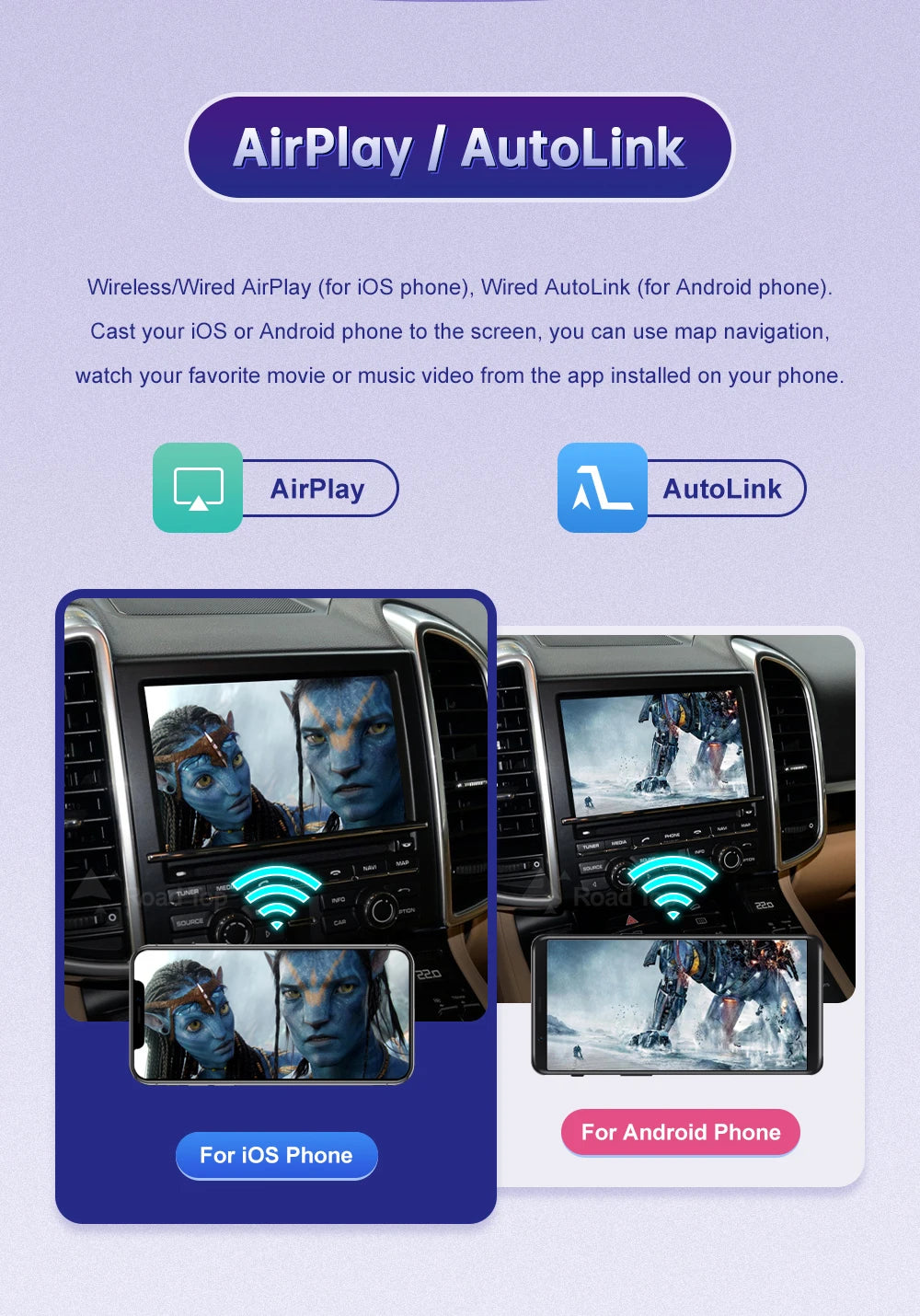 Road Top Wireless Carpaly für Porsche Macan Cayman Cayenne Panamera PCM 3.1 System unterstützt Android Auto Rückfahrkamera Airplay