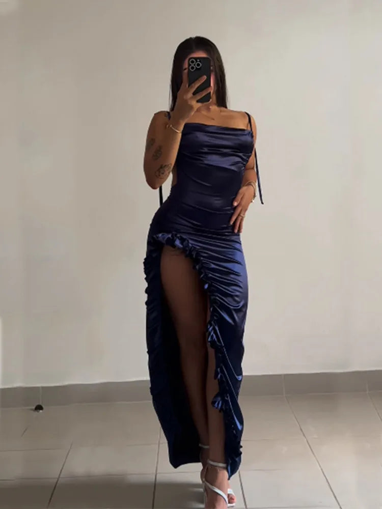 2025 Vestito Donna Elegante Moda Bellissimi Abiti da Donna Abiti da Sera da Festa Abito da Donna Y2K Sexy Senza Schienale All'Americana