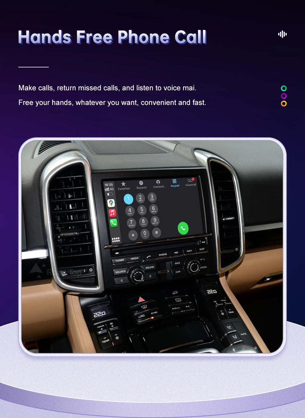 Road Top Wireless Carpaly für Porsche Macan Cayman Cayenne Panamera PCM 3.1 System unterstützt Android Auto Rückfahrkamera Airplay