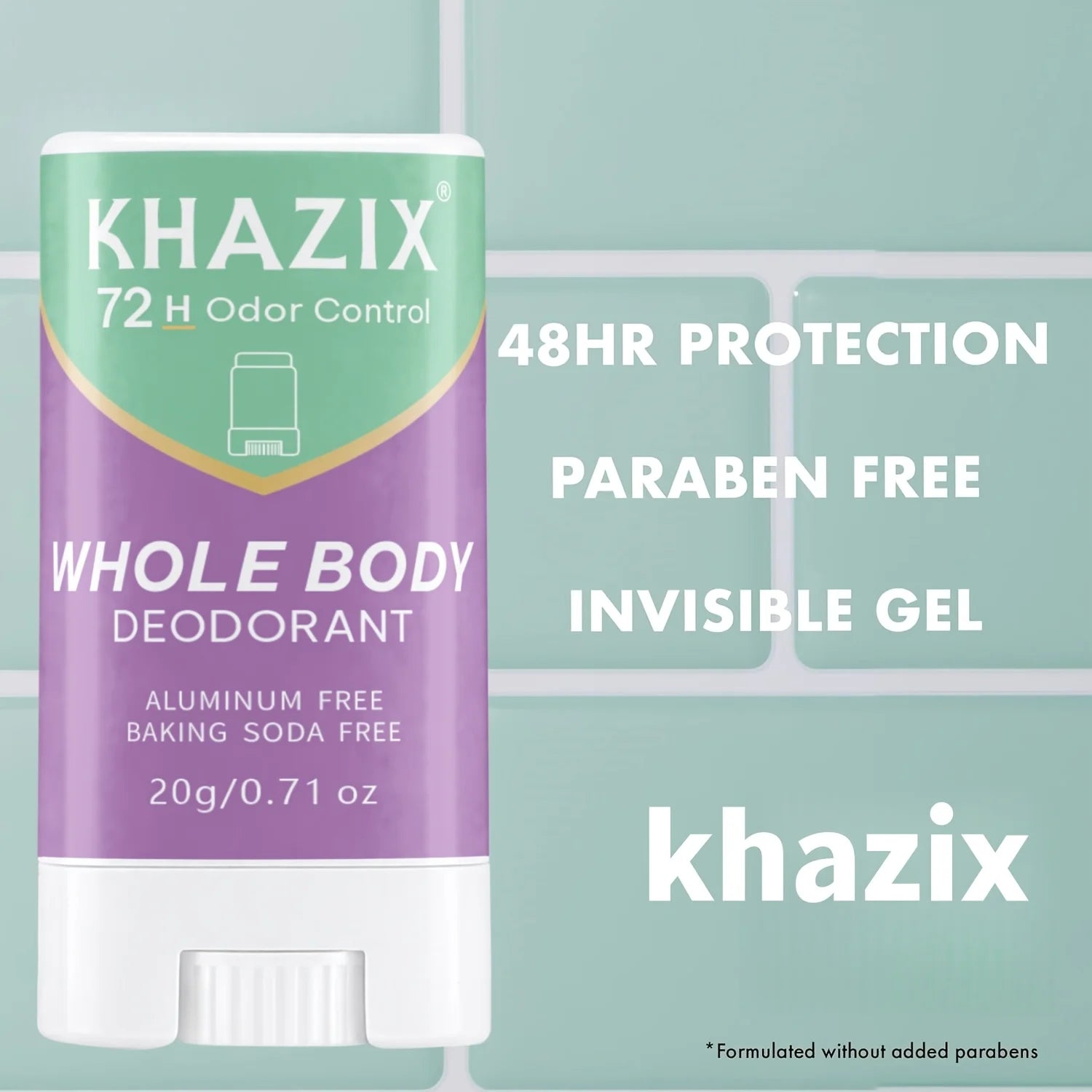 Deodorante universale da 20g per uomo e donna, senza alluminio, formula non unta, dimensioni compatte, adatto a tutti i tipi di pelle