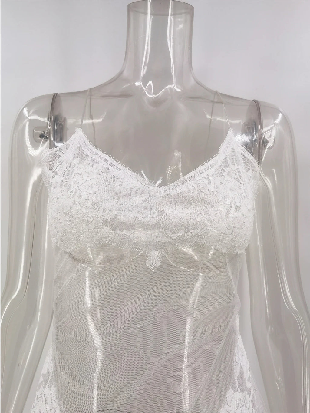 Abito lungo estivo sexy in pizzo a rete trasparente da donna, abito di lusso senza schienale per club, feste di compleanno, da sera, vestiti lunghi, vestiti