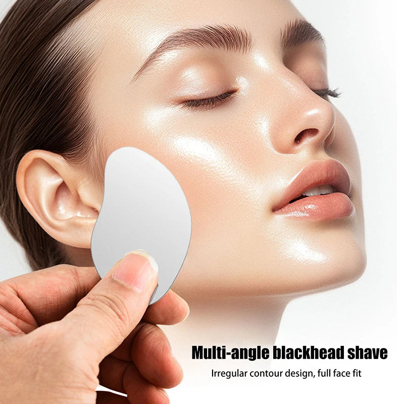 Strumenti di bellezza Rasoio per la pulizia del follicolo pilifero e dell'acne Spatola in acciaio inossidabile per punti neri Massaggio viso per la pelle Guasha Cura della pelle