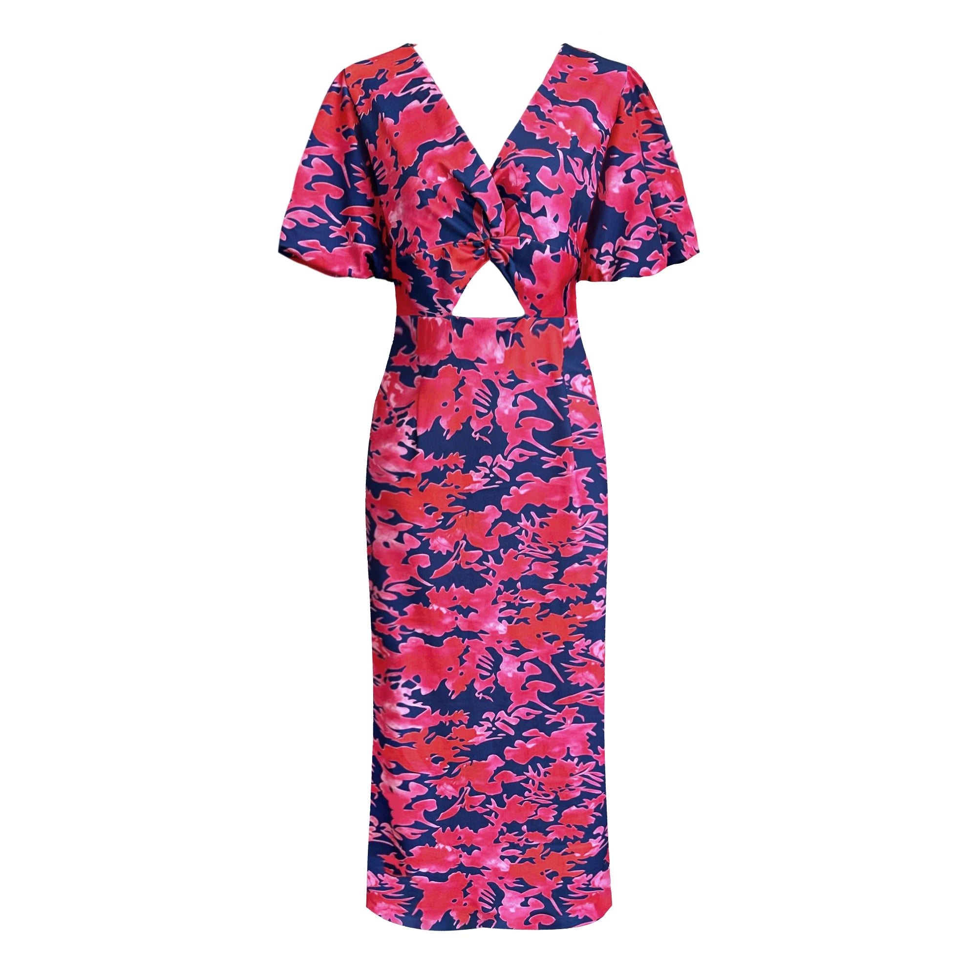 Vestiti lunghi eleganti da donna a maniche corte in saldo 2024, tinta unita stampata, cut-out, per feste, vestito che slancia per le vacanze, abbigliamento femminile